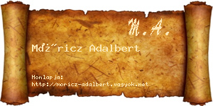 Móricz Adalbert névjegykártya