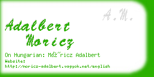 adalbert moricz business card